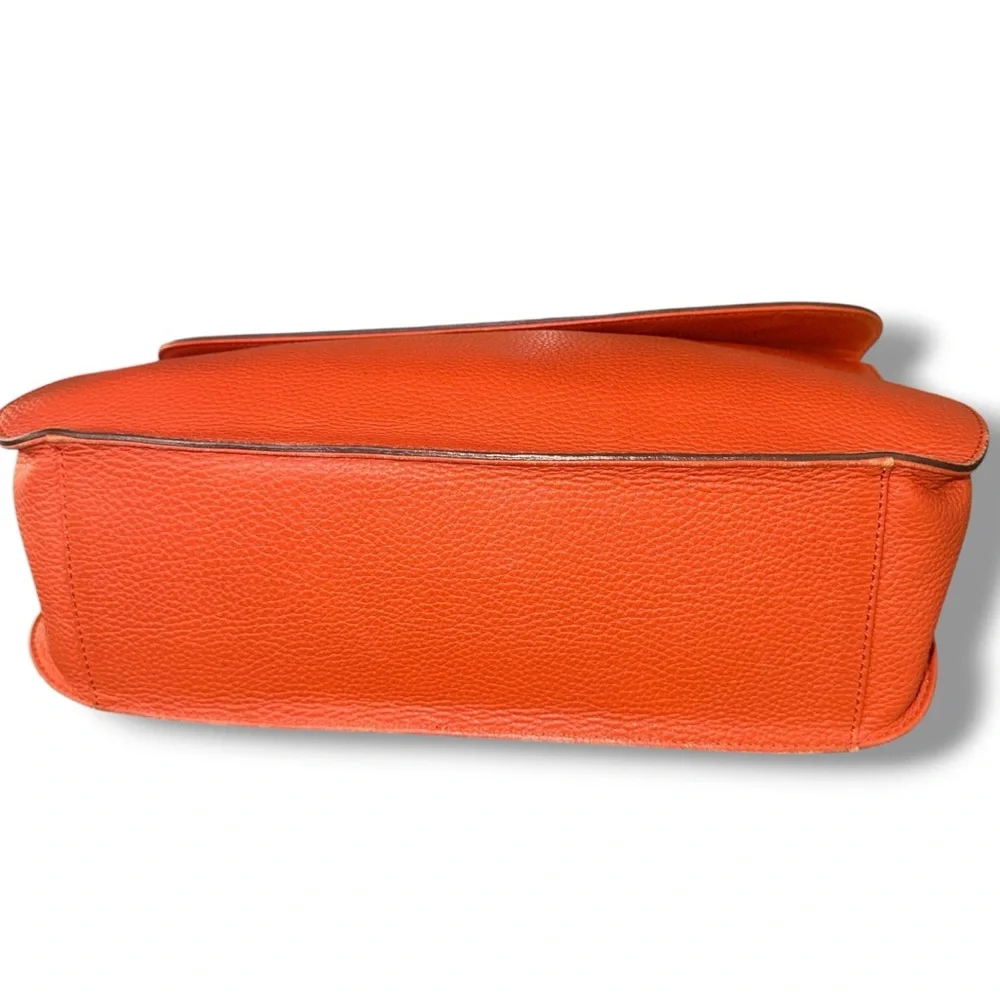 MCM Orange TWO WAY Crossbody Shoulder Pebbled Leather Bag Goldstone Korean MC265